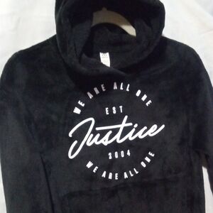 Justice Black Hoodie with Thumb Holes
